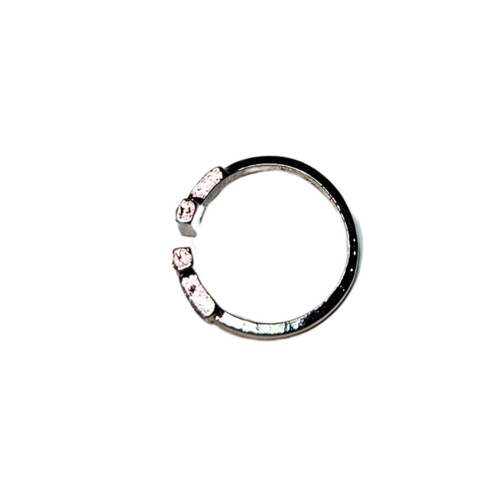 SOLD Adjustable Silver-Tone Stackable 'T' Wire Ring - NWT - Picture 5 of 7